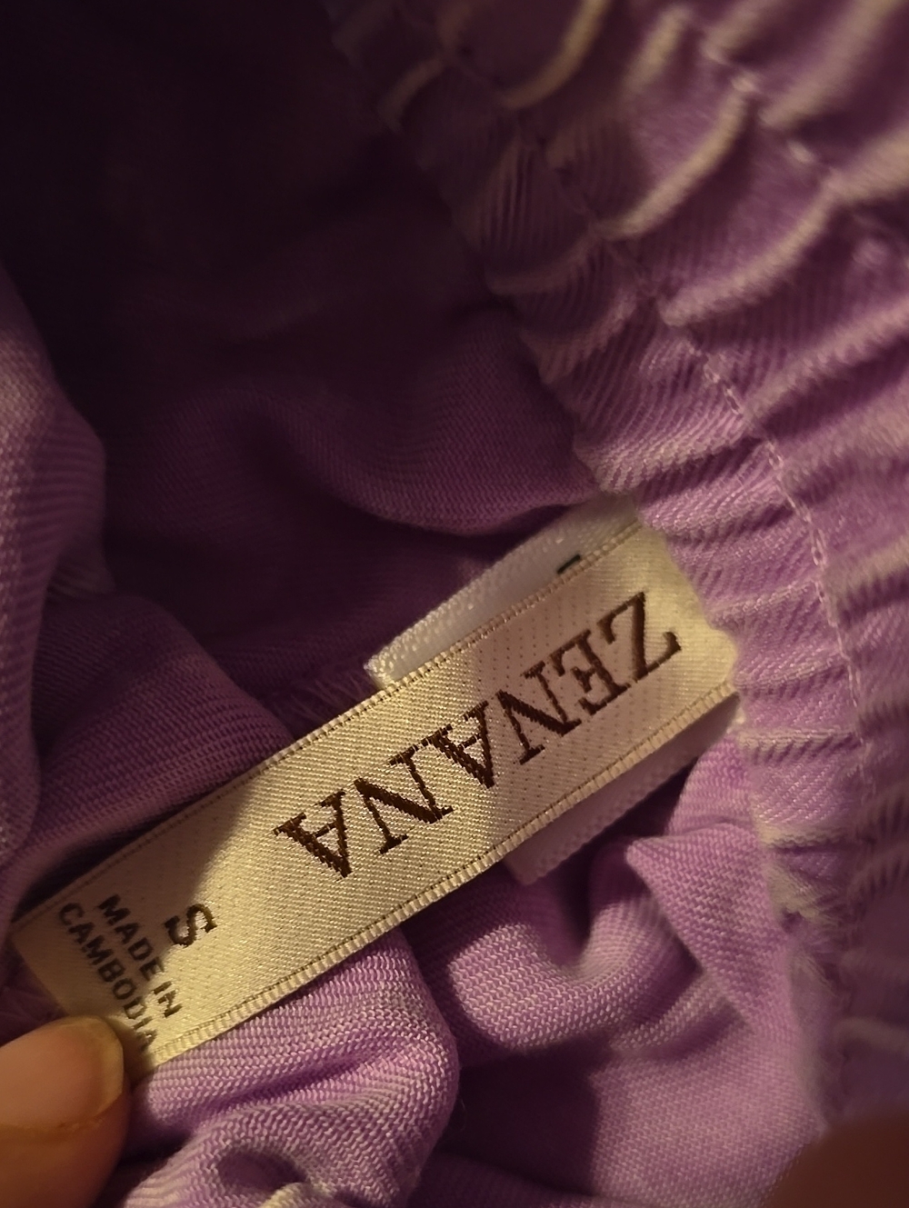 Zenana Outfitters Lavender Tie-Dye High Waist Frayed Shorts - Picture 2 of 4